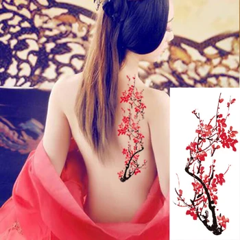 1 gab. Body art flash hennas tetovējums viltus pagaidu tetovējumu uzlīmes, roze, peonija ziedi rokas pleca tetovējums ūdensizturīgs sievietēm