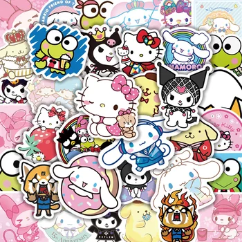 10/30/50/100gab Kawaii Karikatūra Hello Kitty Kuromi Sanrio Uzlīme Estētisko DIY Plānotājs Klēpjdatoru Gudrs Uzlīmes Uzlīmes Bērniem Meitenēm