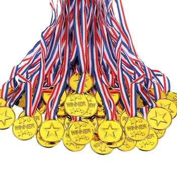 100 Gabali Bērniem Plastmasas Uzvarētāju Zelta Medaļas Ieguvējs Balvas Medaļas Olimpiskajās Stilu,Svinību Ordeņi Un Apbalvojumi