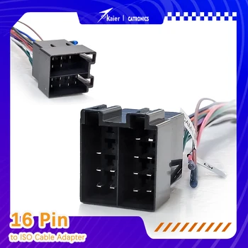 16 Pin Universal Strāvas Adapteris Auto Vīriešu ISO Savienotājs, Iespraudiet Auto Auto Stereo Multivides