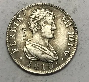 1810 (SF) Spānija 4 Reales - Fernando VII 1. portreta Kopiju sudraba pārklājumu Monētas