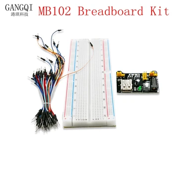 1gb JAUNU MB-102 MB102 Breadboard 830 Punktu Solderless PCB Maize Valdes Testa Attīstīt DIY