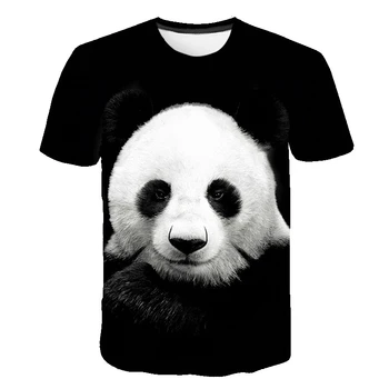 2022 Jaunu Dzīvnieku, T-Krekli Gudrs Panda Drukāt Īsu Top Gadījuma Vasaras Vīriešu un Sieviešu T-Krekli Ķīnas Milzu Panda T-Krekli