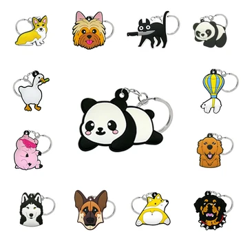 2022 Jaunu Keychain Cute Dzīvnieku Karikatūra Keyrings Suns, Cūka Panda Koala Bišu Delfīnu Modelis Automašīnas Atslēgas Piekariņu Aksesuāri Bērniem