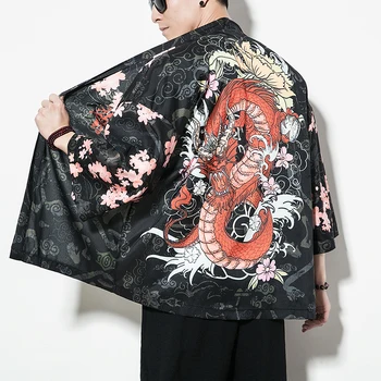 2022. gadam, Modes Tērpu Izšūšana Hanfu Vīriešiem Ķīniešu Stila Drēbes Cardigan Jaka Lielgabarīta Kimono 5XL Seno Mētelis, Vīriešu