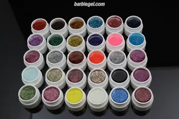 30 Krāsas Spīguļi, Uv Gelu Komplekts Cieto Atspulgus Dažādu Krāsu Nagu Mākslas UV Builder Gel KARSTĀ Akrila Komplekts