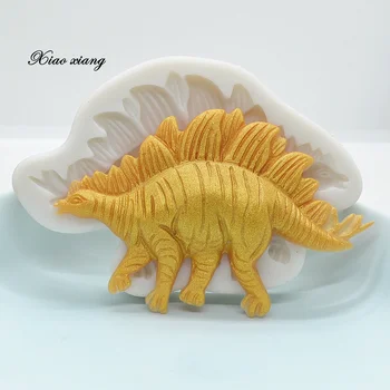 3D Dinozauru Silikona Pomādes Veidnes Cepšanai Kūka Dekorēšanas Instrumentiem Šokolādes Gumpaste Veidnes, Sugarcraft Virtuves Sīkrīkus FM2069