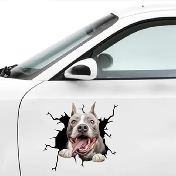 3D Suņu Auto Uzlīme Pet Automašīnas Aizmugurējā Vējstikla Uzlīmes Dzīvnieku Decal Ūdensnoturīgas Uzlīmes Aizmugurējā Loga Stikla Automobiļa kategorijas Uzlīme