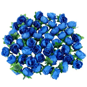 50 mākslīgās rozes, 3 cm augsts, kāzu dekorēšana, tumši zila