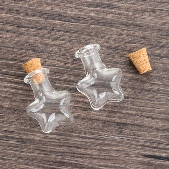 5gab Mini Stikla Pudeles Korķa Tukšo Paraugu Burkas, kas Vēlas Pudeli Kāzu Mājas Apdare DIY Piespraudes Korķa Aizbāzni, Uzglabāšanas Pudelītes