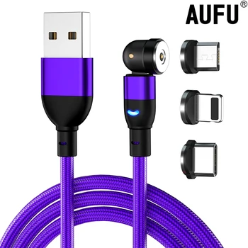 AUFU 1m 2m Magnētiskas Uzlādes Kabelis USB C Tipa Magnēts Lādētāju, Micro Android Mobilā Telefona Kabelis, USB Vads Samsung un HuaWei