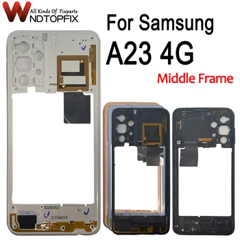 Augsta Kvalitāte Par Samsung Galaxy A23 Vidū Rāmis Ar SideBottun Mājokļu Gadījumā Rezerves Daļas Par Samsung A23 4G Vidū Rāmja