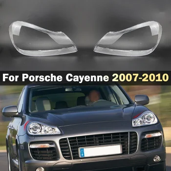 Auto Priekšējo Lukturu Vāks Porsche Cayenne 2007 2008 2009 2010 Abažūrs Lampcover Stikla Korpusa Auto Gadījumā Priekšējo Lukturu Vāciņi