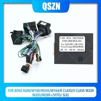 Automašīnas Radio Adapters OD-BENZ-01 BENZ B200/W169/W245/W164/R KLASE/S KLASE W220 W203/W209+/VITO/ SLK Strāvas kabeli Android 2 Din
