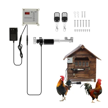 Automātiskā Chicken Coop, Durvju Atvērēju Māju Durvju Atvēršana Pusē Atvēršanas Slēdzis Regulējams Gaismas Sensors Ūdensnecaurlaidīgs Āra Saimniecības Tālvadības