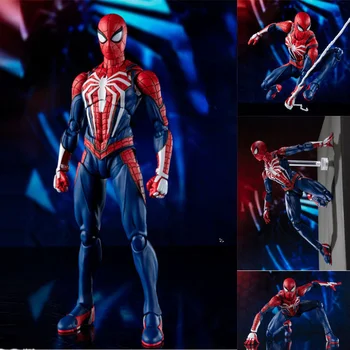Avengers SHF Spider-Man Jaunināšanas Komplekts PS4 Edition Spēle Spider-Man PVC Rīcības Attēls Kolekcionējamus Modeļa Rotaļlietu Perifērijas Apdare