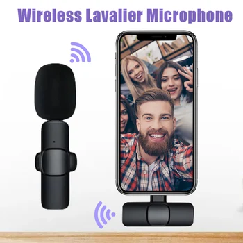 Bezvadu Lavalier Mikrofons Portatīvo Audio Video Ierakstīšanas Mini Mikrofons, Lai Huawei Xiaomi Samsung Video Radio Mic Live Spēle Māca