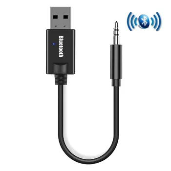 Bluetooth Uztvērējs Automašīnas Komplekts Mini USB, 3,5 MM Ligzda AUX Audio Auto MP3 Mūzikas Dongle Adapteri Bezvadu Tastatūru, FM Radio, Skaļrunis