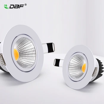 [DBF]Super Spilgti Padziļinājumā Aptumšojami LED Downlight COB 5W 7W 10 W 12W 3000K LED Griestu Spot Gaismas LED Griestu Lampas AC 110V, 220V
