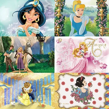 Disney Princese Pelnrušķīte Sniegbaltīte Fotogrāfijas Fons Bērnu Dušas Meitenes Dzimšanas Dienas Ballīti Fona Foto Decoration, Banner