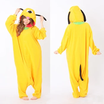 Dropshipping Pieaugušajiem Sievietēm Vīriešiem Plutons Suņu Tērpu Anime Onesie Gudrs Suns Pidžamā Sleepwear Kostīmi Silts Ziemas Sleepwear