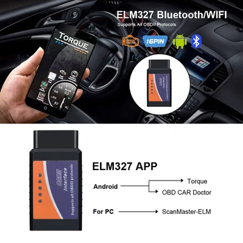 ELM327 Wifi V1.5 PIC18F25K80 Čipu Kodu Lasītājs ELM 327 Skeneris IOS Android