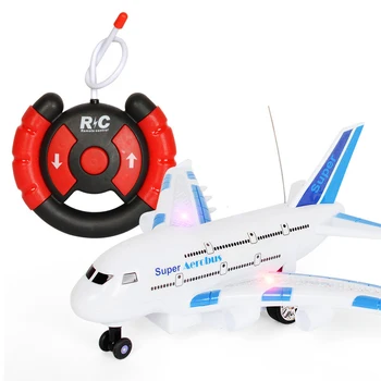 Elektrisko RC Lidmašīnu Plastmasas Rotaļlietas Bērniem Tālvadības Lidmašīnas Modeli, Āra Spēles, Bērnu Mūzikas Apgaismojums DIY (do it yourself, Rotaļlietas, Dāvanas,