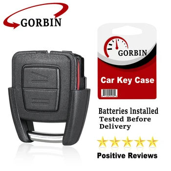 GORBIN 2/3 Pogas, Auto Tālvadības Atslēgu Apvalka Vauxhall Opel Astra un Omega Zafira Vectra Automašīnu Atslēgu, Lietu Vāku Nē Mikroshēmu Neslīpēts Asmens