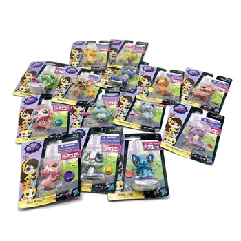 Hasbro Littlest Pet Shop LPS Kawaii Gudrs Q-Versija Lielā Acu Lelle Dāvanas, Rotaļlietas Modeli, Anime Figūras Izlasi Savākt Rotājumi