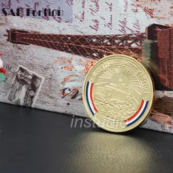 Izaicinājums Monētas ST Francija Zelta Monētas, kas Plaķēti Piemiņas Monētu