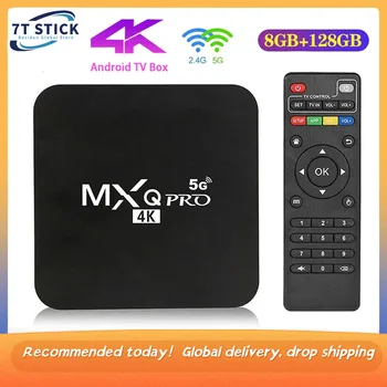 JAUNU 2022 Smart Android TV Box MXQ PRO 3D 4K 905 RK3228 Video Kastē, kas Atbalsta 4K 8GB+128GB Set top box Android TV Box