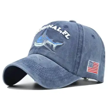 Jaunu Dzīvnieku Haizivs Izšuvumi Beisbola Cepures Vairumtirdzniecības Vīrieši Mazgā Beisbola Cepure, Kas Aprīkoti Klp Snapback Cepure Par Sievietēm Gorras Casquette