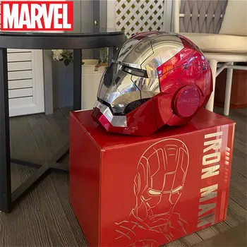 Jaunu Marvel Iron Man 1:1 Cosplay MK5 Autoking Ar Led Ķivere Balss Tālvadības pults, Automātiskās Ķivere Maska Rīcības Attēls Ziemassvētku Dāvanu