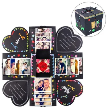 Karstā Pārsteigums Puse ir Mīlestības Eksplozijas Box Dāvanu Jubilejas Albums DIY Foto Albuma Dzimšanas dienu, Ziemassvētki, Valentīna Diena Dāvanu