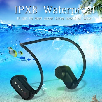 Kaula Vadāmība HIFI MP3 mūzikas Atskaņotājs IPX8 Ūdensizturīgs Peldēšana Āra Sporta Austiņas Bluetooth 5.0 MP3 Walkman bezvadu aizmugures ha