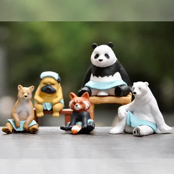 Kawaii Piederumi Pirts Dzīvniekiem Sarkanā Panda Giant Panda Shiba Inu, Polar Bear, Mopsis, Dāvanu Rotājumiem Bērniem un Klasesbiedriem