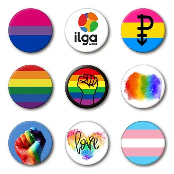LGBT Praida Varavīksnes Karogu, Metāla Emblēma Uz Ikonas Mugursoma Geji, Lesbietes, Biseksuāļi, Transpersonas un Aseksuāli Simbols drēbes Pin Broša anime