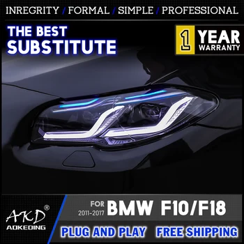 Lukturu BMW F10 Uzlabot, lai G30 G38 2011-2017 Auto Aksesuāru dienas gaitas lukturi LED gaismas F18 5 Sērijas Tūninga Lukturi