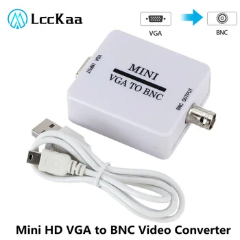 Mini HD VGA BNC Video Converter Adapteris Lodziņā Kompozītu VGA BNC Adapteris Conversor Digitālo Pārslēdzēja Kārbas, Lai HDTV Monitors