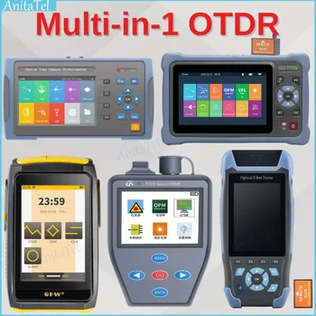 Multi-in-1 Mini-OTDR AUA800A AUA800U 1310/1550nm 26/24dB 100KM Fiber Optisko Reflectometer Touch Screen VFL OPM OLS Kabeļu Testeris