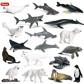Oenux Ledus Okeāna Delfīnu Haizivs Bruņurupucis Ray Vilku Jūras Dzīvi Dzīvnieki Modeļa Darbības Rādītāji Izglītības Miniatūras Playset Bērniem Rotaļlietas