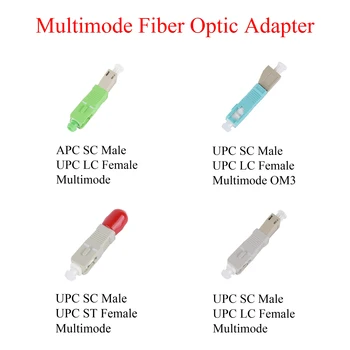 Optiskās šķiedras APC/UPC SC Vīrietis, lai UPC LC/ST Sievietes Adapteris Multimodālu OM3 Converter Hibrīda Savienotājs