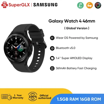 Oriģināls Samsung Galaxy Noskatīties 4 Classic 46mm Smartwatch 1.4