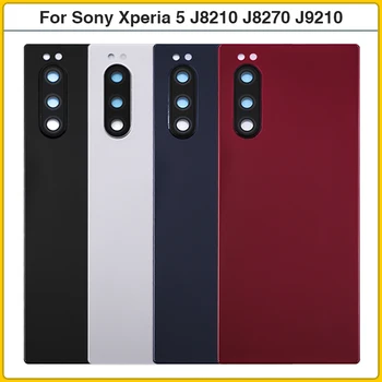 Oriģināls Sony Xperia 5 J8210 J8270 J9210 Akumulatoru Atpakaļ Vāciņu Stikla Paneli Aizmugures Aizmugurējo Durvju Mājokļu Gadījumā Kameras Objektīvs Līmi