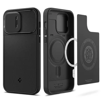 Par MagSafe Bezvadu Lādēšanas Gadījumā Par Apple iPhone 14 Pro Max 14, Plus Spigen [Optik Bruņas MagFit] Objektīvs Privātuma Aizsardzības Vāciņu