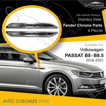 Par Volkswagen Passat B8-B8.5 2015-2021 Fender Chrome Auto Piederumi S. Tērauda tāpat Kā R-Line Sporta Tuning SITS FSI TDI