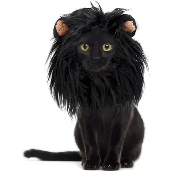 Plīša Lauva Modelēšana Kaķu Apģērbu Kaķēns Funny Pet Produktu Halloween Cosplay Kostīms Suņiem Cat Aksesuāri Gudrs Galvassegas