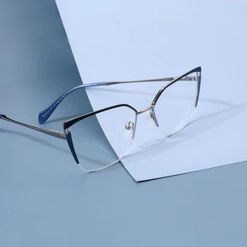 SASAMIA Sieviešu Tuvredzība brilles rāmis Gaismas Cat Eye īpaši vieglas Metāla Karkasu Sievietēm, Optisko Briļļu Rāmis Datoru Brilles Rāmis