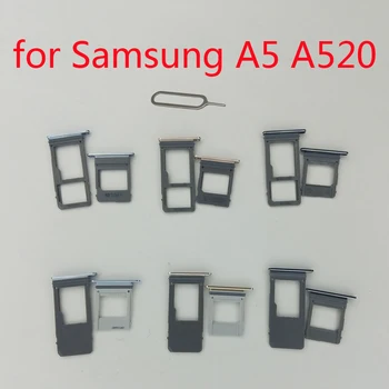 SIM Kartes ligzda Turētājs Samsung A5 Līdz 2017. A520 Galaxy A520F A520K A520L Sākotnējā Tālruni Mājokļu Jauns Micro SD atmiņas SIM Kartes Spēļu Adapteri