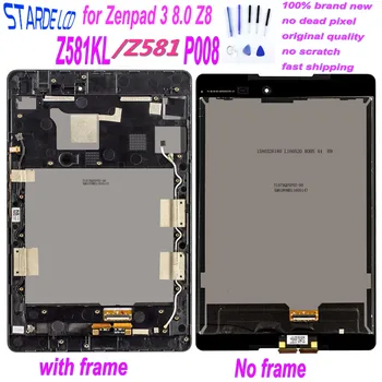 STARDE LCD Zenpad 3 8.0 Z8 Z581KL Z581 ZT581KL P008 LCD Displejs, Touch Screen Montāža Digitizer ar Rāmi